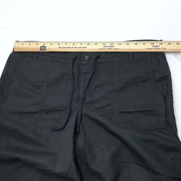 NEW Gap Women's Dark Gray Linen Blend Pants Button Fly size 16 length 32" - Picture 5 of 10